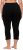 Ulla Popken Basic Stretch Knit Capris Black - Vaqueros & Pantalones de Mujer Tallas Grandes – Plus Size - 