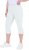 Ulla Popken Bengaline Elastic Waist Stretch Capri Pants Snow White - Vaqueros & Pantalones de Mujer Tallas Grandes – Plus Size - 