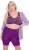 Ulla Popken Lace Hem Stretch Viscose Knit Bicycle Length Lounge Shorts Purple - Vaqueros & Pantalones de Mujer Tallas Grandes – Plus Size - 
