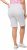 Ulla Popken Frayed Hemline Elastic Waistband Bermuda Shorts Snow White - Vaqueros & Pantalones de Mujer Tallas Grandes – Plus Size - 