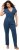 Ulla Popken Wrap Look Short Sleeve Denim Jumpsuit Blue - Vaqueros & Pantalones de Mujer Tallas Grandes – Plus Size - Vaqueros y pantalones, EU 42-70