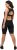 Ulla Popken Padded Cycling Zip Front Bodysuit Black - Vaqueros & Pantalones de Mujer Tallas Grandes – Plus Size - 