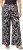 Ulla Popken Checkered Floral Elastic Waist Palazzo Paints Black - Vaqueros & Pantalones de Mujer Tallas Grandes – Plus Size - 