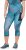 Ulla Popken Quick Dry Cropped Geometric Print Leggings Blue - Chaquetas - 