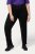 Ulla Popken Striped Elastic Waist Sweatpants Black - Vaqueros & Pantalones de Mujer Tallas Grandes – Plus Size - 