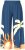 Ulla Popken Abstract Landscape Elastic Waist Palazzo Pants Blue - Vaqueros & Pantalones de Mujer Tallas Grandes – Plus Size - 