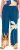Ulla Popken Abstract Landscape Elastic Waist Palazzo Pants Blue - Vaqueros & Pantalones de Mujer Tallas Grandes – Plus Size - 