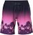 Ulla Popken Active Wide Leg Elastic Waist Palm Tree Pattern Mesh Shorts Black - Vaqueros & Pantalones de Mujer Tallas Grandes – Plus Size - 