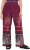 Ulla Popken Mixed Palm Print Elastic Waist Palazzo Pants Red - Vaqueros & Pantalones de Mujer Tallas Grandes – Plus Size - 