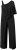 Ulla Popken Asymmetric Lace Panel Jumpsuit Black - Vaqueros & Pantalones de Mujer Tallas Grandes – Plus Size - 