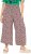 Ulla Popken Rose Wide Leg Elastic Waist Leopard Pattern Culottes Off-White - Vaqueros & Pantalones de Mujer Tallas Grandes – Plus Size - 