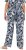 Ulla Popken Feather Print Elastic Waist Pants Blue - Vaqueros & Pantalones de Mujer Tallas Grandes – Plus Size - 