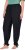 Ulla Popken Quick Drying Split Leg Elastic Waist Joggers Black - Vaqueros & Pantalones de Mujer Tallas Grandes – Plus Size - 