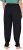 Ulla Popken Quick Drying Split Leg Elastic Waist Joggers Black - Vaqueros & Pantalones de Mujer Tallas Grandes – Plus Size - 