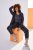 Ulla Popken Snake Print Elastic Waist Joggers Black - Vaqueros & Pantalones de Mujer Tallas Grandes – Plus Size - 