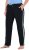 Ulla Popken Side Stripe Elastic Waist Joggers Black - Vaqueros & Pantalones de Mujer Tallas Grandes – Plus Size - 