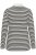Kaffe Curve Miana Long Sleeve Polo Chalk with Black Stripe - Polos - 