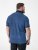 D555 Murray Printed Jacquard Collar & Cuff Short Sleeve Polo Blue - Polos - Polos 2XL-8XL