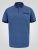 D555 Murray Printed Jacquard Collar & Cuff Short Sleeve Polo Blue - Polos - Polos 2XL-8XL