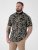 D555 Palmer Leaf Printed Jacquard Collar & Cuff Chest Pocket Polo Black - Polos - Polos 2XL-8XL
