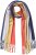 Ulla Popken Ombre Rainbow Stripe Scarf Night Blue - Accesorios - 