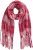 Ulla Popken Plaid Long Fringe Scarf Aubergine - Accesorios - 