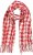 Ulla Popken Houndstooth Fringed Hem Scarf Salsa - Accesorios - 
