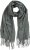 Ulla Popken Fringed Scarf Graphite Grey - Accesorios - 