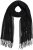 Ulla Popken Fringed Scarf Black - Accesorios - 