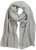 Ulla Popken Garter Stitch Knit Scarf Light Grey Melange - Accesorios - 