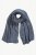 Ulla Popken Heather Knit Wool Blend Scarf Navy - Accesorios - 