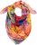 Ulla Popken Colorful Square Silk Scarf Rainbow - Accesorios - 