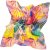 Ulla Popken Colorful Square Silk Scarf Rainbow - Accesorios - 