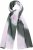 Ulla Popken Batik Striped Scarf Lavender - Accesorios - 