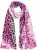Ulla Popken Rainbow Leopard Print Scarf Pink - Accesorios - 