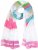 Ulla Popken Pink Lettering Border Print Scarf Snow White - Accesorios - 