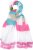 Ulla Popken Pink Lettering Border Print Scarf Snow White - Accesorios - 