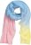 Ulla Popken Pleated Color Gradient Scarf Light Blue - Accesorios - 