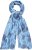 Ulla Popken Circle Print Scarf Blue - Accesorios - 