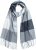 Ulla Popken Checked Fringed Hem Scarf Light Grey Melange - Accesorios - 