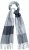 Ulla Popken Checked Fringed Hem Scarf Light Grey Melange - Accesorios - 