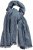 Ulla Popken Fringed Hem Knit Scarf Deep Aqua - Accesorios - 
