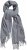 Ulla Popken Ribbed Knit Fringed Hem Scarf Grey Melange - Accesorios - 
