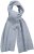 Ulla Popken Ribbed Knit Scarf Light Grey Melange - Accesorios - 