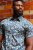 Kam Jeans 6061 Hibiscus Floral Print Short Sleeve Shirt Midnight Blue - Camisas - Camisas 2XL-10XL