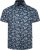 Kam Jeans 6061 Hibiscus Floral Print Short Sleeve Shirt Midnight Blue - Camisas - Camisas 2XL-10XL