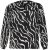Kaffe Curve Mirta Tilly Blusa Negro/Antique Estampado De Cebra - Blusas y túnicas - 