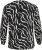 Kaffe Curve Mirta Tilly Blusa Negro/Antique Estampado De Cebra - Blusas y túnicas - 