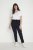 Kaffe Curve Jia Pantalones con cinturón Azul marino medianoche - Vaqueros & Pantalones de Mujer Tallas Grandes – Plus Size - 