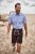 JP1880 Short Sleeve Check Print Traditional Shirt Blue - Camisas - Camisas 2XL-10XL